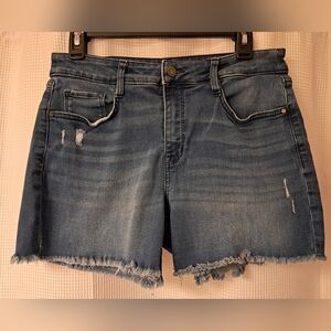 Nine West Distressed Blue Jean Shorts